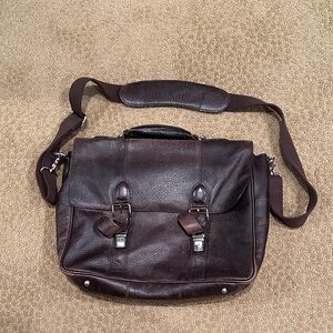 Brown Leather Men's Messenger Bag